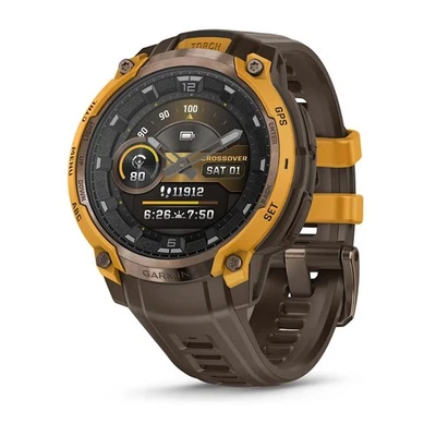 Smartwatch Garmin Instinct Crossover Amoled bronze/sunburst GPS (010-03398-01) - Imagem 1 de 4