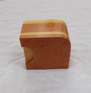 Vtg.  Hand Crafted Wooden U.S. Stamp Roll Dispenser EUC 2-1/8 x  2-7/8 x 1-9/16 - Picture 1 of 7