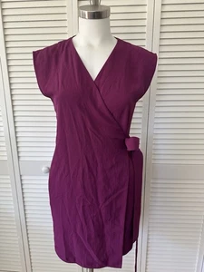 Everlane Japanese GoWeave Magenta Tank Wrap Midi Dress Gr. 0 - Bild 1 von 4