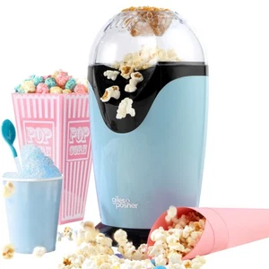 Popcorn Maker Machine With Cup 1200 W Retro Sorbet Pastel Blue Giles & Posner - Picture 1 of 7