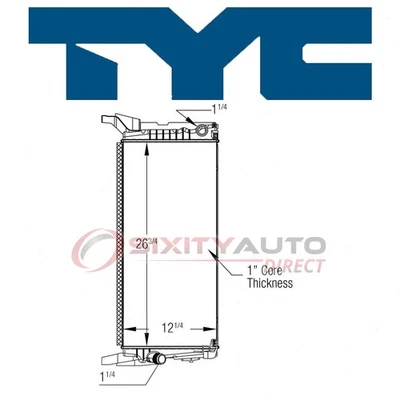 TYC Radiator for 2014-2019 Mini Cooper 2.0L L4 Cooler Cooling Antifreeze pj - Imagem 1 de 4