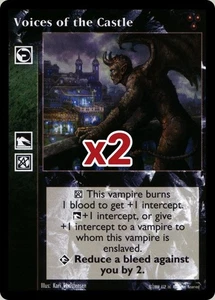 Lot of 2 cards: Voices of the Castle [HttB set] - VTES card - Foto 1 di 3