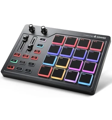 Donner MIDI Pad Controller Keyboard USB Typ-C, Professionelle Drum Pad Maschine - Bild 1 von 4