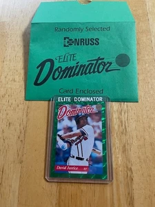 DAVID JUSTICE 1993 DONRUSS ELITE DOMINATOR #5 SERIAL #0346/5000 - Picture 1 of 2