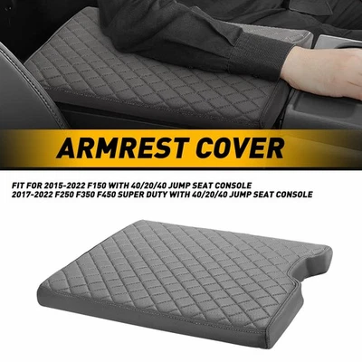 Para Ford F150 2015-2022 Asiento Salto Consola Central Apoyabrazos Almohadilla Cubierta Accesorios Foto 1 de 4