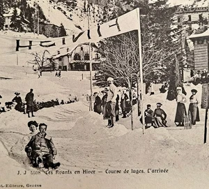 Course De Luges Sledge Toboggan Les Avants En Hiver Switzerland Hotel Jaman A58 - Picture 1 of 3