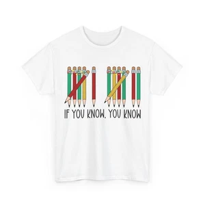 6 7 If You Know You Know Tally Marks Pencils Six Seven Meme T-Shirt - Picture 1 of 10