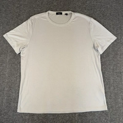 Camisa Theory Para Hombres 2XL Gris Claro Camiseta Esencial Mezcla Modal Elastizada Cuello Redondo Foto 1 de 4