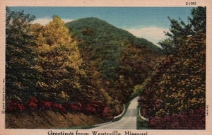 Postal vintage: saludos desde Wentzville, Missouri - lino - sin publicar - Imagen 1 de 2