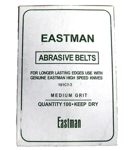 EASTMAN Caja de 100 Cinturones Abrasivos Grano MEDIO para Cortadora de Tela Paño - Imagen 1 de 3