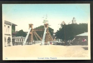 Singapur Postkarte (20) Cavanagh Bridge ca 1905 - Bild 1 von 1