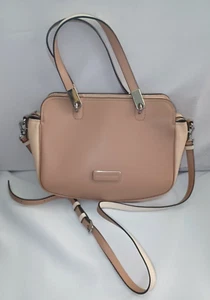 Marc by MARC JACOBS Ligero Leather Satchel Messenger Crossbody Bag M0005312 Buff - Picture 1 of 12