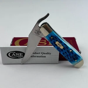 Case XX Russlock Pocket Worn Mediterranean Blue Bone Pocket Knife 51859 NEW - Picture 1 of 8