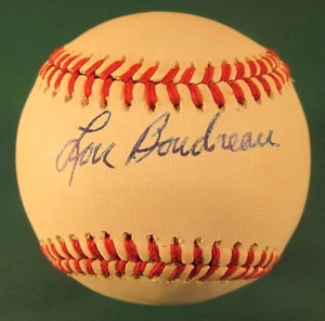 Lou Boudreau Signed Bobby Brown OAL Baseball Indians Red Sox Beckett BAS Cert - Picture 1 of 2