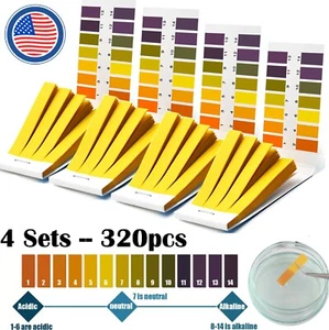 320PCS pH Indicator Test Strips 1-14 Laboratory Paper Litmus Tester Urine Saliva - Picture 1 of 15