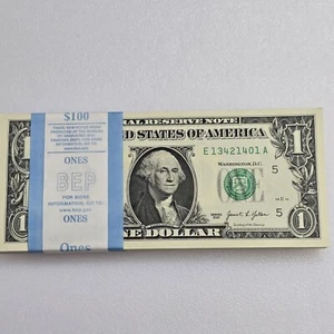 NEW 2021 Series Uncirculated Sequential ONE DOLLAR $1 Bills Lot of 10 From BEP - Picture 1 of 10