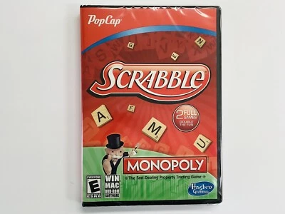 "BRAND NEW" Scrabble And Monopoly Game (Win/Mac DVD-ROM) SEALED FREE SHIPPING - Image 1 of 3
