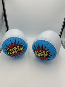 Vintage 90er Socker Boppers blau weiß rot aufblasbar Kinder Boxhandschuh - Bild 1 von 6