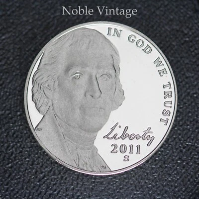 2011 S Proof Jefferson Nickel  - From Proof Set - Light Toning - Lot A - Image 1 of 2