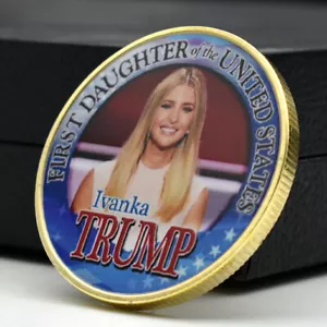 Supermodelo Ivanka Trump Medalla Desafío de Oro Hija del Presidente de Estados Unidos Moneda Regalo - Imagen 1 de 12