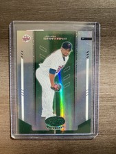 2004 Leaf Certified Materials JOHAN SANTANA Mirror Emerald Green /5 TWINS