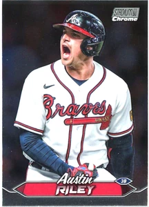 2024 Stadium Club Chrome #18 Austin Riley! *PWE* - Picture 1 of 2