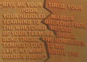 Postcard "Give Me Your Tired, Poor..." Social Justice Immigration Protest MINT - Picture 1 of 1