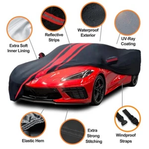 Outdoor Car Cover Custom Fit 2020-2024 Chevy Corvette C8 All-Weather 6 Layers - Picture 1 of 9