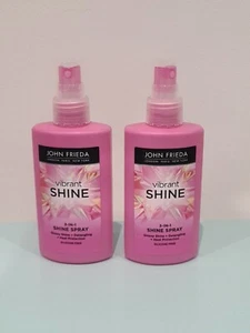 2 x John Frieda Vibrant Shine 3-in-1 Shine Spray 150ml Detangiling,glossy shine. - Picture 1 of 6