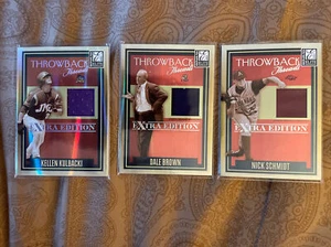 2007 Donruss Elite Extra Edition Throwback Threads KULBACKI, SCHMIDT & BROWN - Picture 1 of 2
