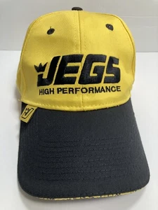 Jegs High Performance Cap Hat Yellow  Black Auto Parts Twill Adjustable - Picture 1 of 17
