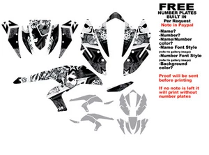DFR SUBCULTURE GRAPHIC KIT BLACK SIDES/FENDERS KAWASAKI KFX450R KFX450 - Picture 1 of 5