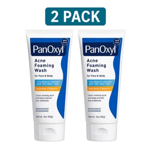 PanOxyl Acne Foaming Wash Benzoyl Peroxide 10%Maximum Stren...,3oz 2 PACK - Picture 1 of 8