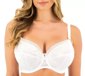 Sujetador Fantasie 102301 Fusion de encaje copa completa con aros blanco 102301 EE. UU. 32J NUEVO - Imagen 1 de 3