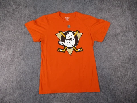 Anaheim Mighty Ducks Shirt Mens Small Orange NHL Hockey Reebok Ryan Getzlaf #15 Cover