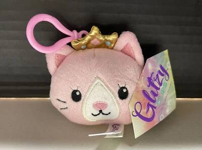 Brand New Pink Kitty Mini Plush Keychain Glitzy Clips Book Bag Back Pack NWT - Image 1 of 2