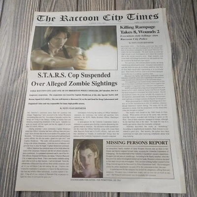 GAMING MERCHANDISE Resident Evil Apocalypse Promo Newspaper 2004