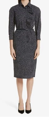 Vestido camisero midi a lunares Max Mara Studio para mujer talla 6 blanco marino Foto 1 de 4