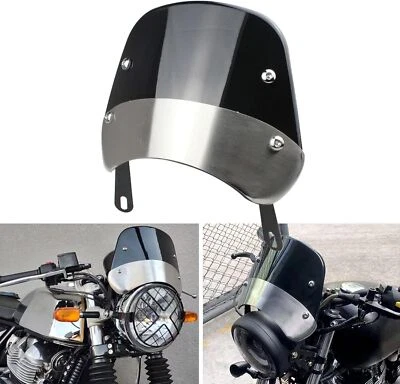 Motorcycle 5"-7" Headlight Windshield Windscreen For Triumph Scrambler 400 900 - Image 1 of 4