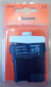 DIMMER BTICINO LIGHT 230V 60-500W CON DEVIATORE ART. SN4402 - Picture 1 of 2