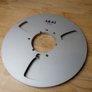 Akai 1/4" Reel to Reel Tape - 10,5" Aluminium Metall Leerspule - FEHLENDE SCHRAUBE - Bild 1 von 11
