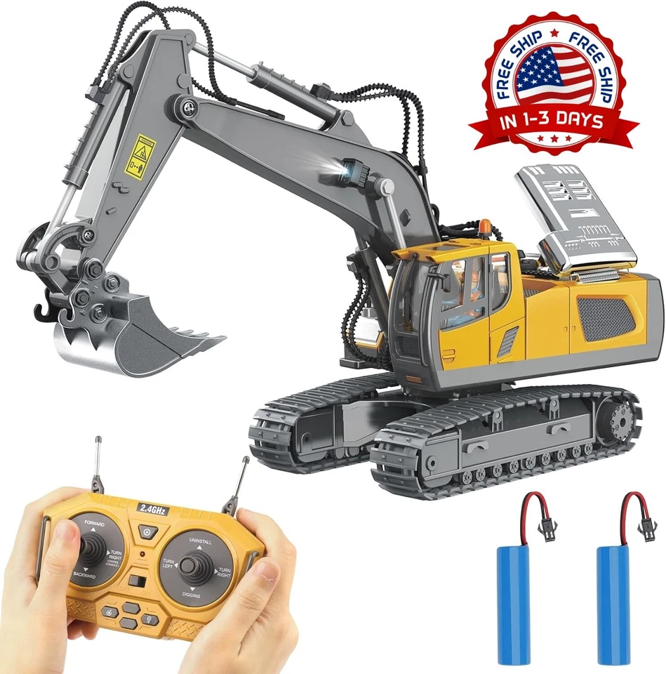 Escabadora Excavadora De Juguete A Control Remoto Para Niños Regalo NUEVO US Foto 1 de 4