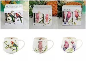 Australian Birds Cockatoo Galah Rosella Fine Bone China 400ml Mug w Gift Box New - Picture 1 of 5