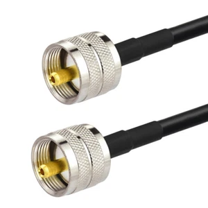 Câble coaxial Pigtail UHF PL-259 mâle vers UHF PL-259 mâle faible perte 1 m - Photo 1/3