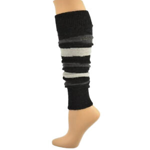 Girl's Stripe Lambswool Knee Hi Leg Warmers, Women Leg Warmers, Gift for Mom