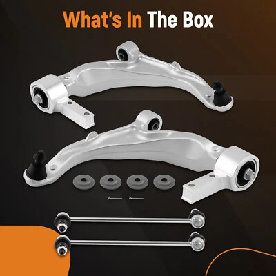 4x Front Lower Control Arms Sway Bar Kit LH RH for 2007-2012 2013 Acura MDX ZDX - Image 1 of 4