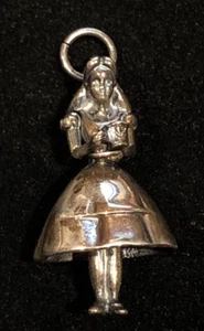 Disney Sterling Silver Limited ED Alice in Wonderland Pendant Charm Articulates - Picture 1 of 6