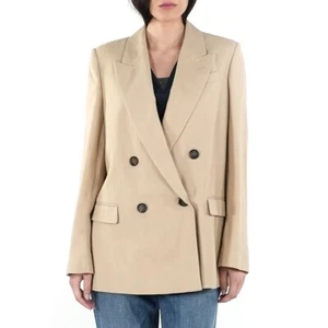 NEW BRUNELLO CUCINELLI WOMAN BLAZER VISCOSE AND LINEN SIZE 32 US 42 EU CBWW1 - Picture 1 of 8