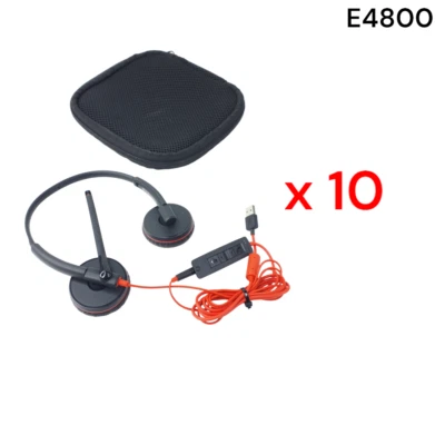 Plantronics C3225T Dual Headset C3200 Detachable USB Adapter Case Lot 10 E4800 - Image 1 of 4