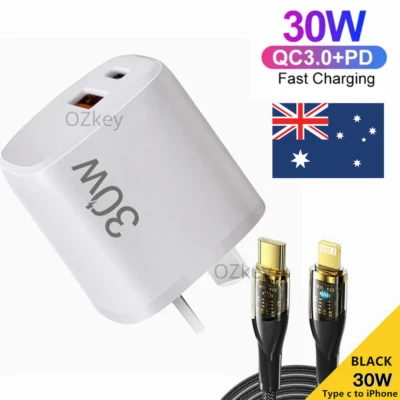 30W USB-C PD Fast Charging Wall USB C Charger Power Adapter Type-C for iPhone 16 - image 1 of 4